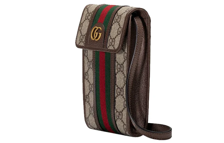 Gucci crossbody bags for women with adjustable leather strapsGUCCI Ophidia Mini-Sized Single-Shoulder Bag Brown 625757-96IWT-8745