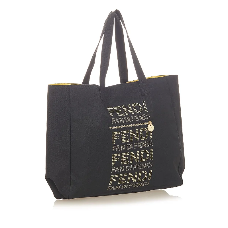 Fendi handbags with a perforated leather detail for a breathable and unique designFendi Nylon Tote Bag (SHG-32512)