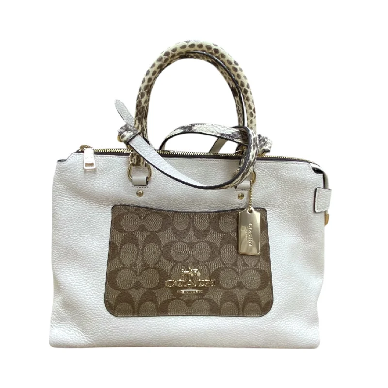 Coach Rogue bags featuring the signature C - hardware for a branded lookHandbag Designer By Coach, Size: Medium