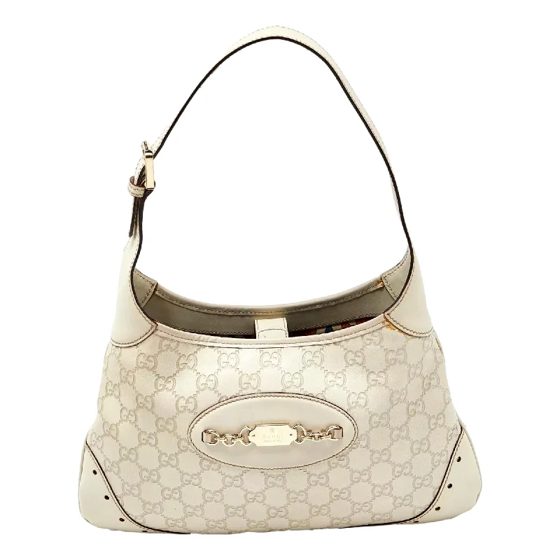 Ladies Gucci Dionysus bags with a star - shaped charmGucci White Guccissima Leather Punch Hobo