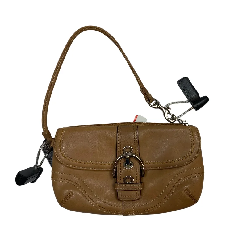 Coach Rogue bags with a monogram - embossed leather surfaceWristlet Designer By Coach, Size: Small