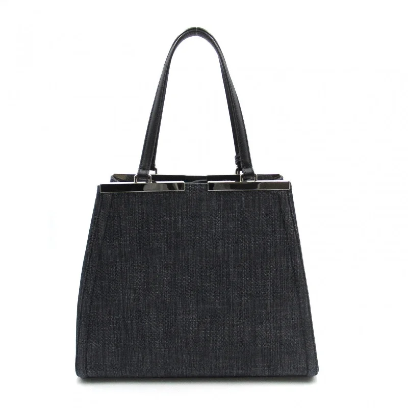 Fendi bags with a leather - bound notebook insert for jotting down notesFendi Denim 3Jours Tote Bag - '10s