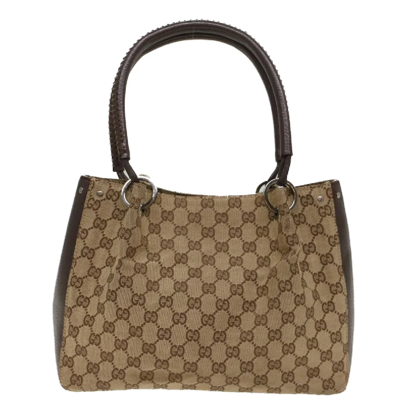 Gucci Marmont bags for women with a contrast - colored interiorGucci GG Canvas Hand Bag Beige 115007  ki3212