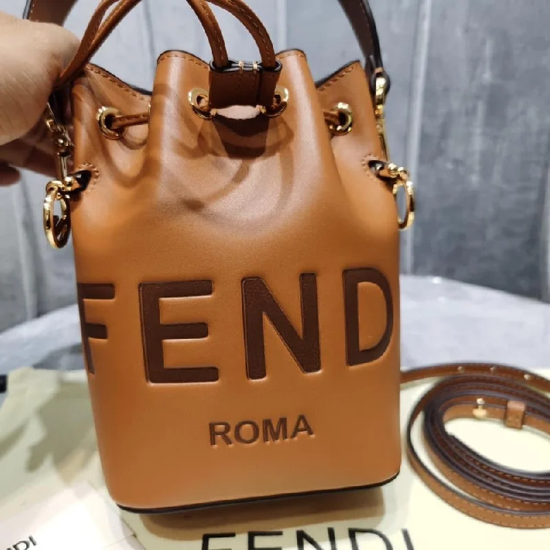 Fendi bags with a detachable mobile phone holder for on - the - go connectivityFendi Mon Tresor Mini Bag