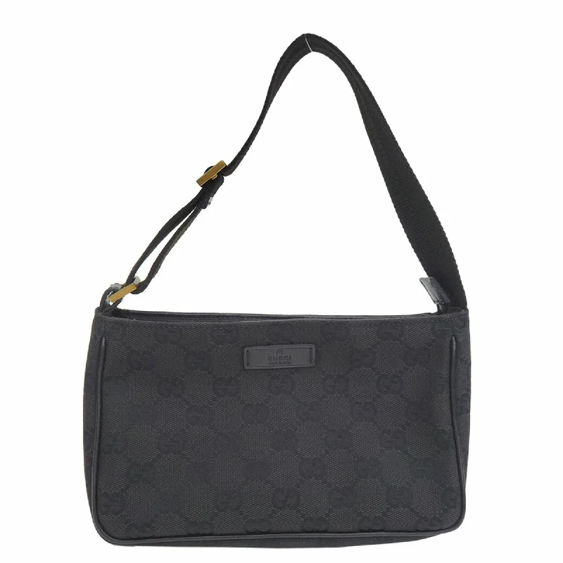 Ladies Gucci handbags with a detachable coin purse insideGucci GG Canvas GG Canvas Pouch Black