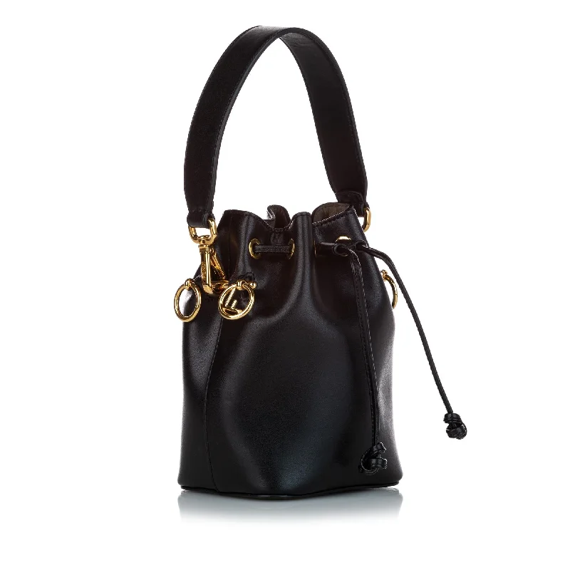 Fendi By The Way bags with a suede interior lining for a luxurious and soft feelFendi Mini Mon Tresor Leather Bucket Bag (SHG-37091)