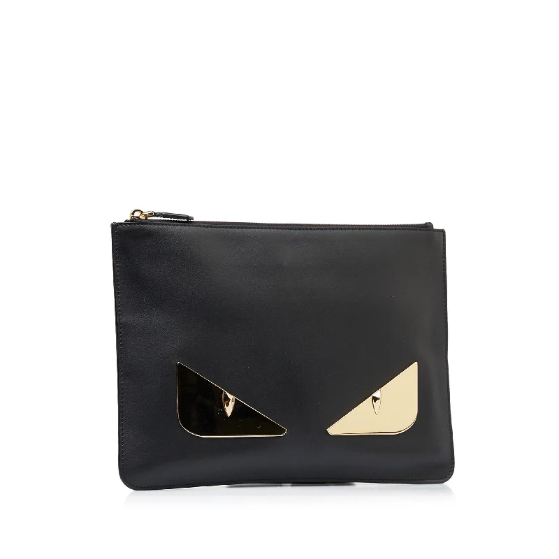 Ladies Fendi Peekaboo bags with a hand - stitched leather handle for artisanal charmFendi Monster Clutch (SHG-Gtp2gm)