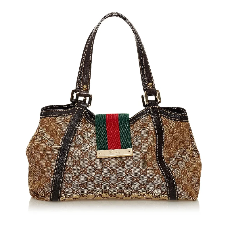 Gucci backpacks for women with a sleek silhouetteGucci GG Canvas New Ladies Web Tote Bag