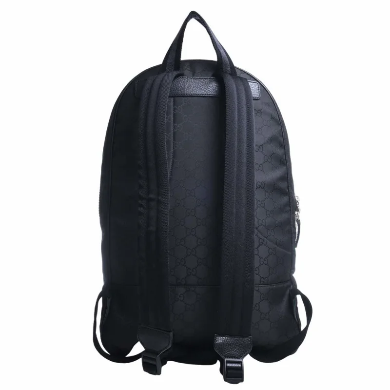 Women Gucci bags with a magnetic snap closure for easy accessGUCCI GG nylon rucksack backpack 449181 black ladies