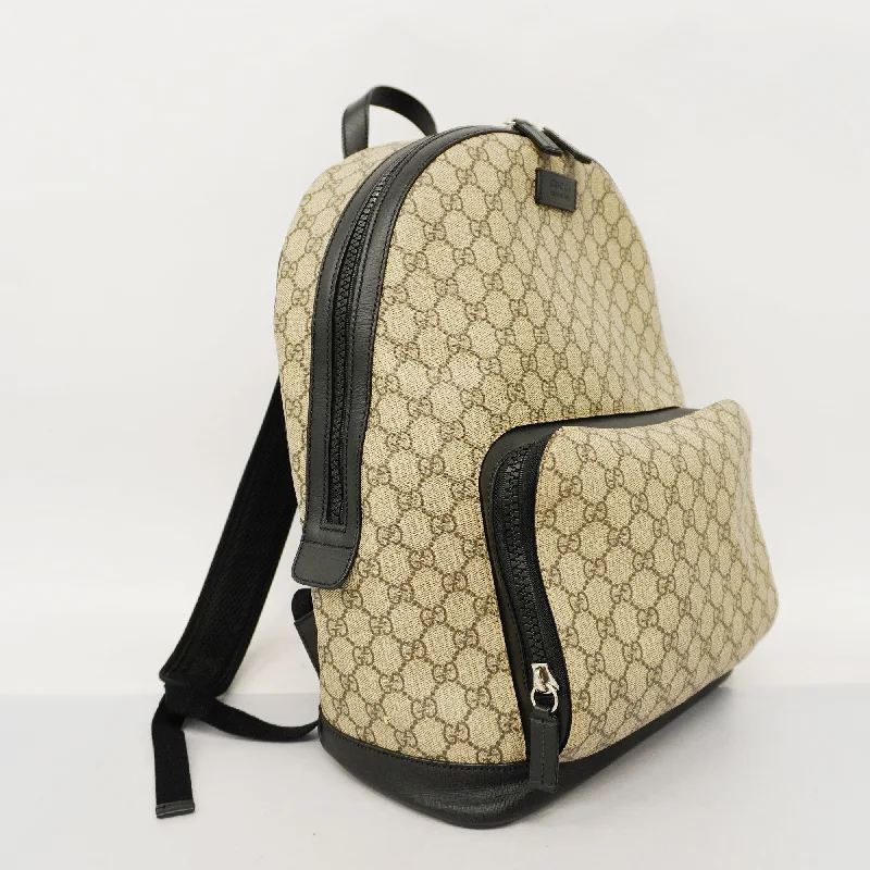 Gucci backpacks for women with a hidden back pocketGUCCI  Rucksack 406370 Unisex Leather,GG Supreme Backpack Beige,Black