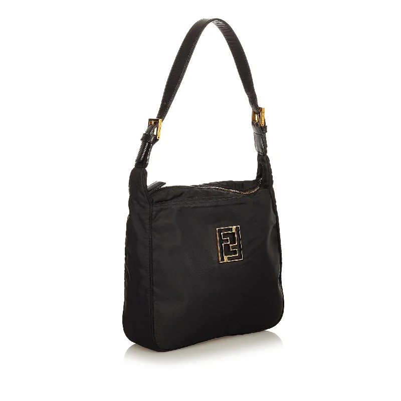 Ladies Fendi Peekaboo bags with a detachable shoulder strap for different carrying optionsFendi Nylon Shoulder Bag (SHG-31861)