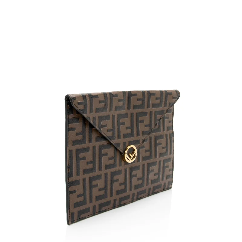 Ladies Fendi crossbody bags with a single - strap design for simplicity and ease of useFendi FF Embossed Calfskin 1974 Envelope Pouch (SHF-qYNeEa)