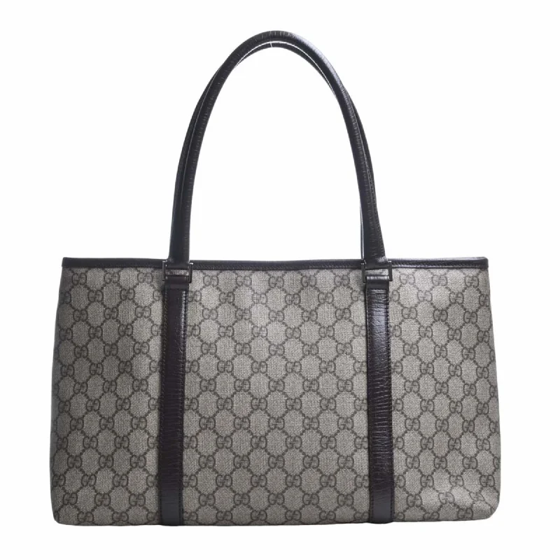 Gucci Marmont bags for women with quilted leather exteriorsGUCCI GG Supreme Leather Tote Bag 114595 Beige/Brown Women's