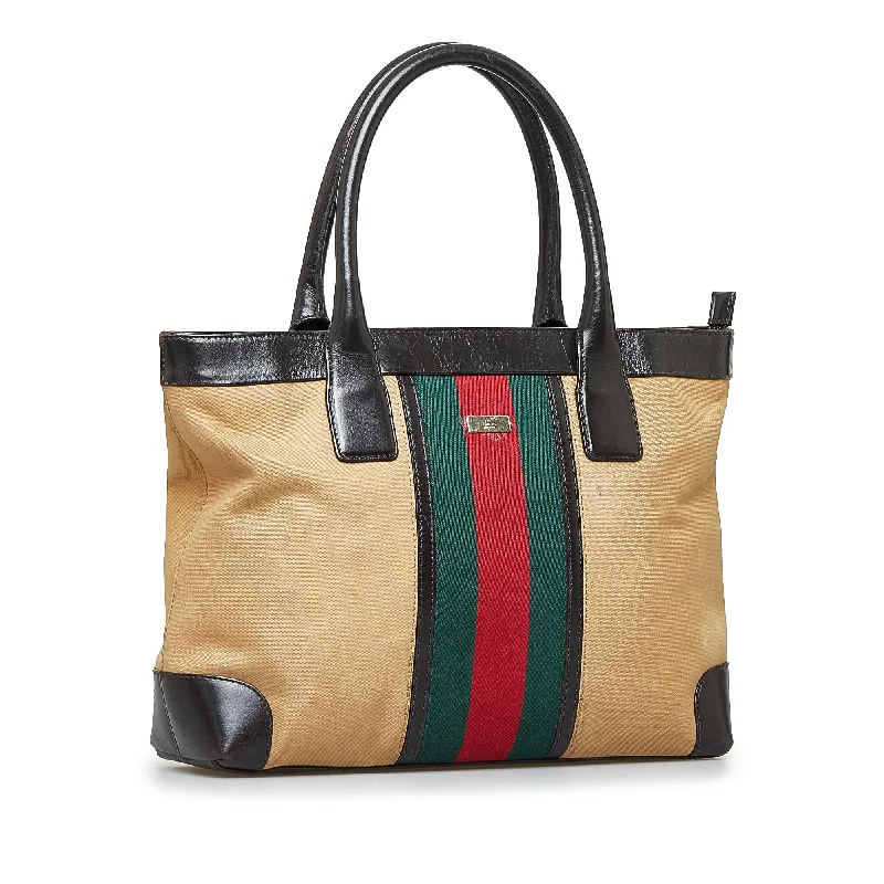 Women Gucci backpacks with a luxurious leather finishGucci Web Tote (SHG-C31ysV)