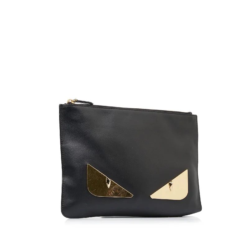 Ladies Fendi shoulder bags with a quilted leather exterior for a luxurious and cozy lookFendi Monster Clutch (SHG-7cGwQW)