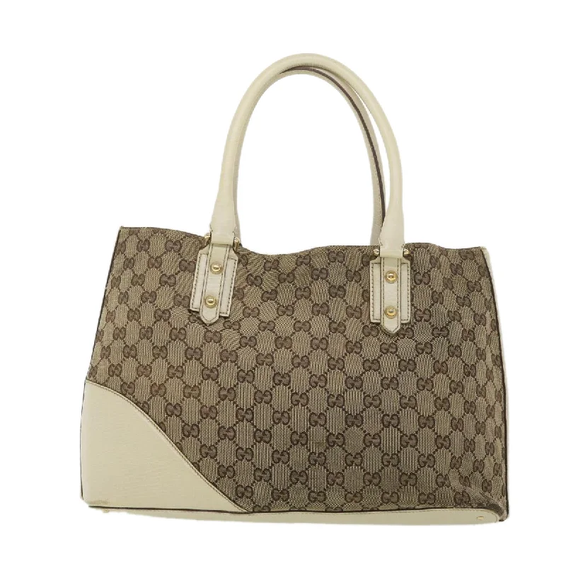 Gucci Marmont bags for women with gold - toned hardwareGucci GG Canvas Sherry Line Shoulder Bag Beige 137385  th3490