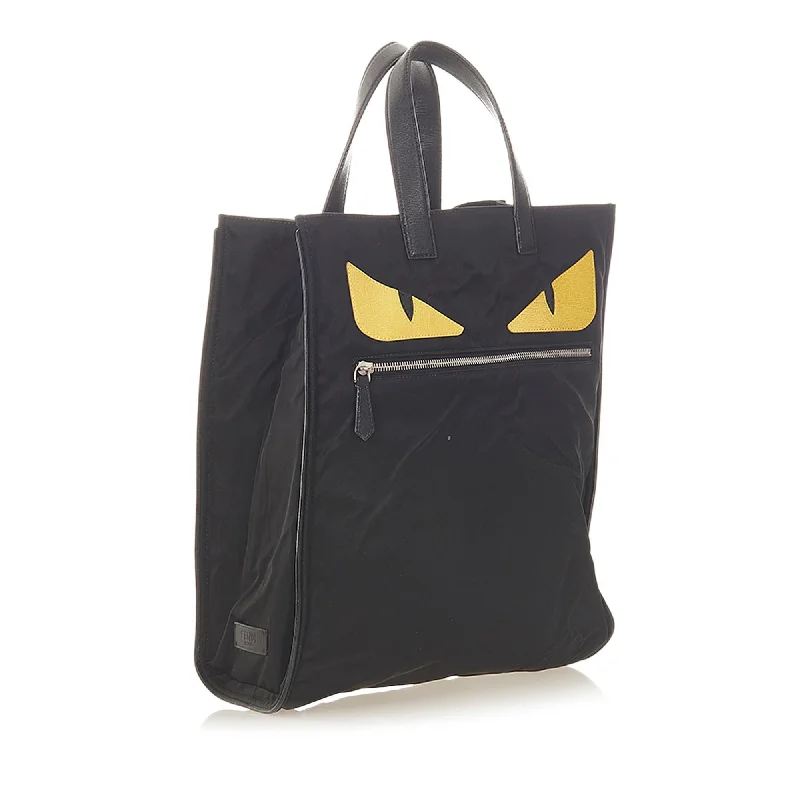 Fendi Sunshine Shopper bags with a structured silhouette and a magnetic - snap closureFendi Monster Nylon Tote Bag (SHG-32168)