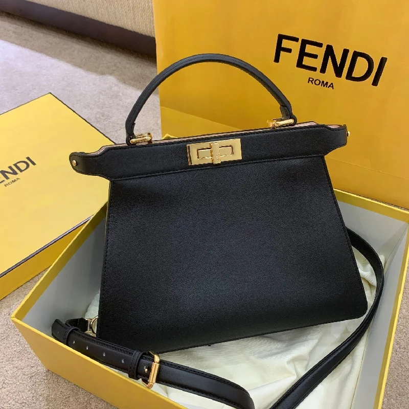 Fendi tote bags with a self - cleaning interior lining for easy maintenanceFendi Peekaboo  Small iseeu Bag