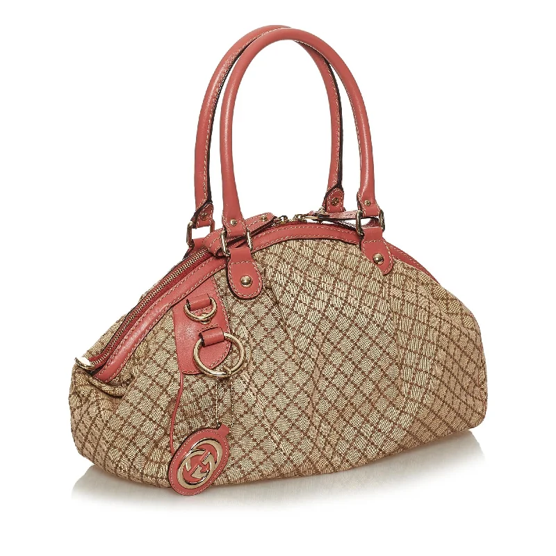 Gucci Marmont bags for women with a snakeskin - effect panelGucci Diamante Sukey Canvas Handbag (28932)