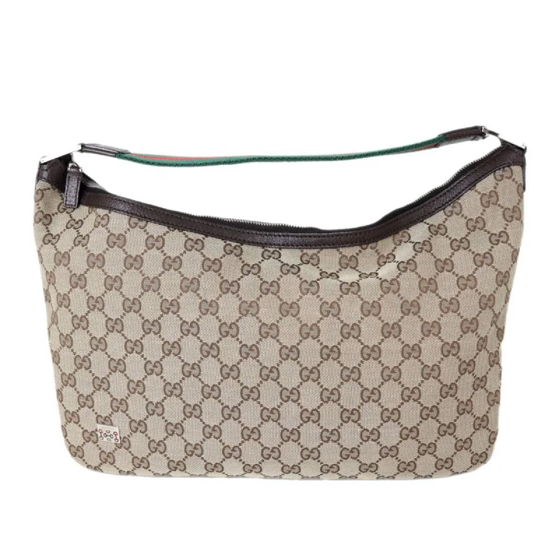 Ladies Gucci shoulder bags with a wide - width strapGUCCI Shoulder Bag Sherry Line GG Canvas