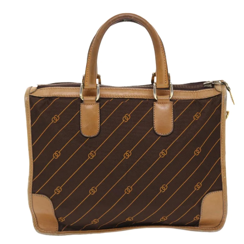 Women Gucci bags with a zippered interior pocketGUCCI Hand Bag Canvas Leather Brown  bs7158