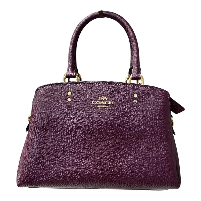 Small - sized Coach crossbody bags in smooth pebble leather for a compact carryCrossbody Designer By Coach In Purple, Size:Small