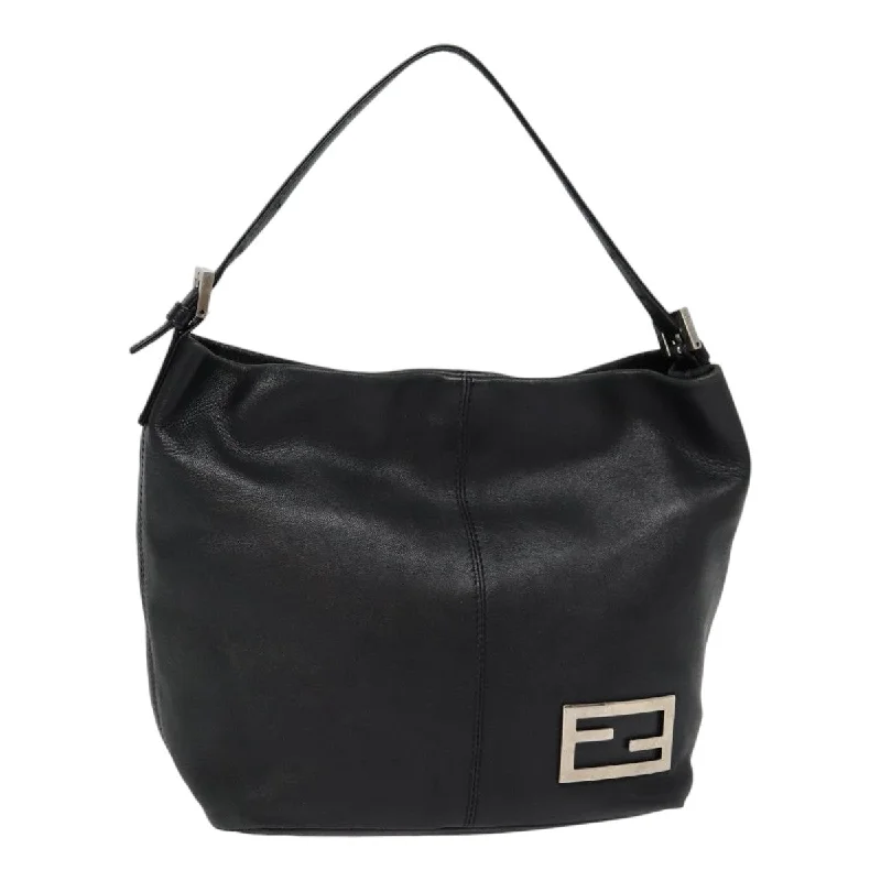 Fendi Baguette bags with a studded leather trim for a bold and edgy lookFENDI Hand Bag Leather Black Silver  bs17042