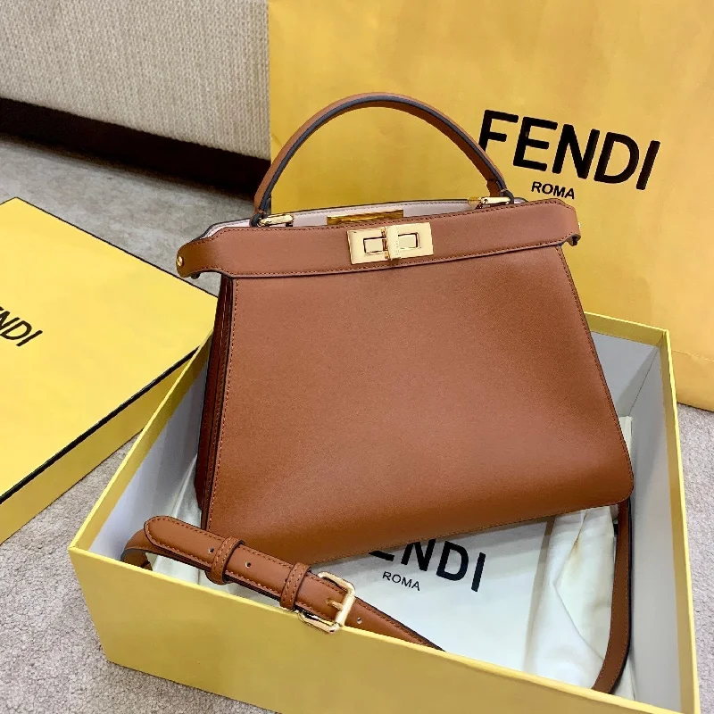 Ladies Fendi handbags with a detachable wallet insert for added convenienceFendi Peekaboo  Small iseeu Bag