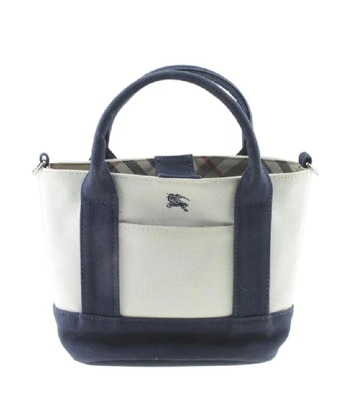 Functional Burberry Diaper Bags for New MomsBurberry White & Blue 2-way Whitexblue Canvas Tote