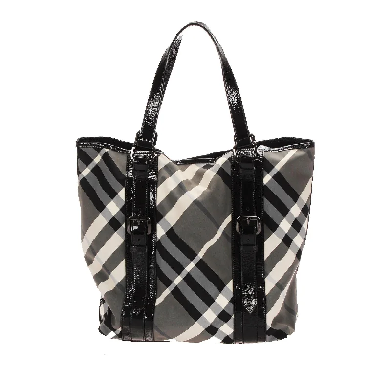 Burberry Bags with Detachable Straps for CustomizationBurberry Supernova Check Tote  (SHG-12891)