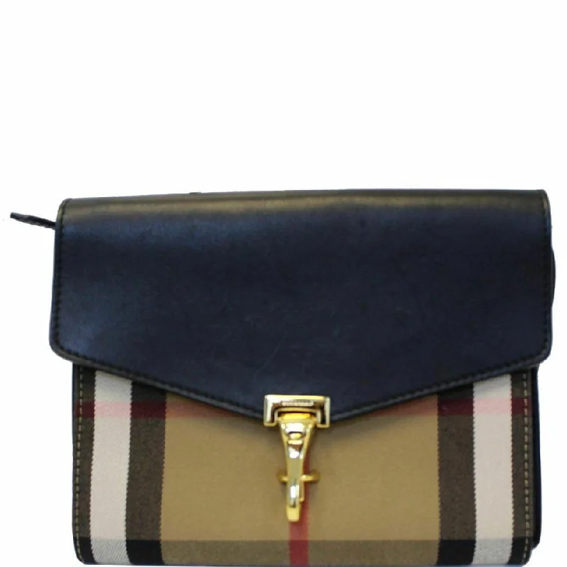 Burberry Bags with Chain Straps for a Chic VibeBurberry Small Macken House Black Canvas and Leather Cross Body Bag