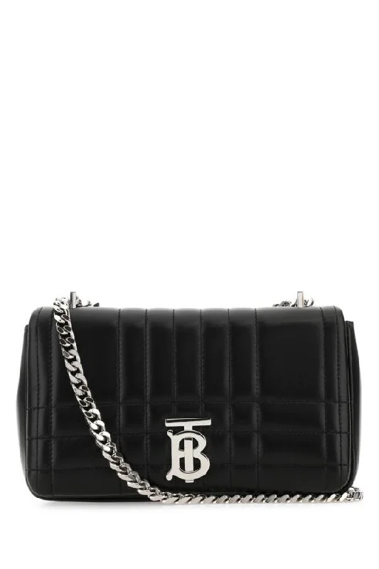 Two - Tone Burberry Bags for a Modern AestheticBurberry Women Black Leather Small Lola Crossbody Bag