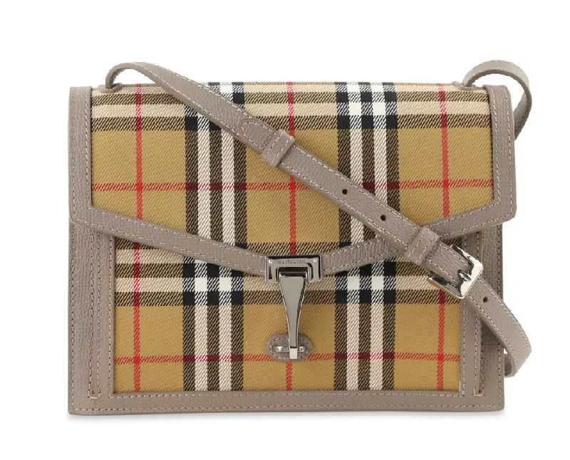 Sustainable and Ethical Burberry Bags for Conscious ConsumersBurberry Small Macken Vintage Check Gray Canvas Cross Body Bag