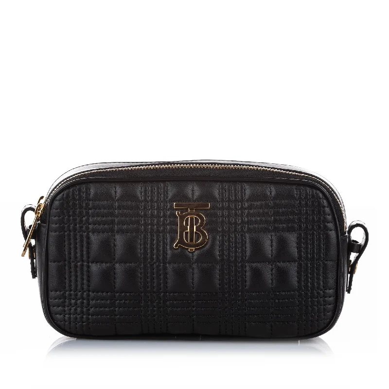 Burberry Bags with Signature Check Pattern in New ShadesBurberry TB Leather Crossbody Bag (SHG-14018)