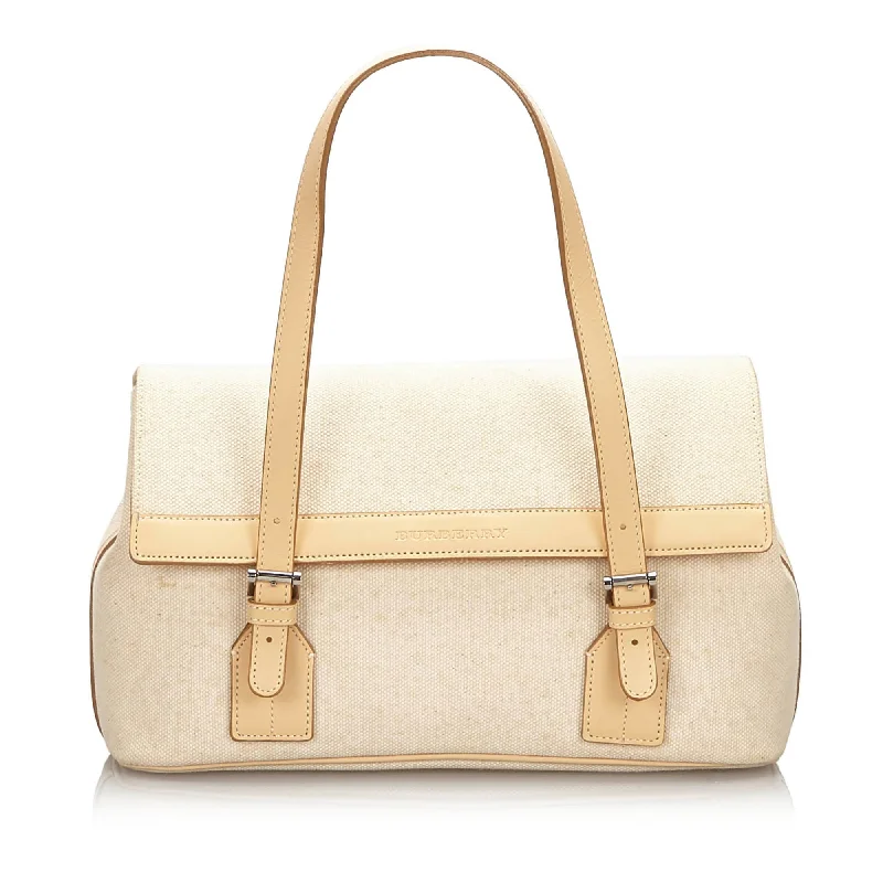 Versatile Burberry Convertible Bags for Multiple StylesBurberry White Canvas Fabric Handbag United Kingdom