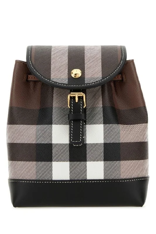 High - Capacity Burberry Duffle Bags for Long TripsBurberry Women Printed Canvas Micro Backpack