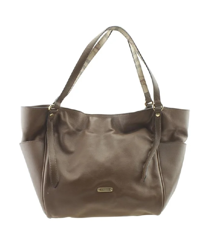 Adjustable Strap Burberry Messenger BagsBurberry Panels Small Canterbury Brown Leather Tote