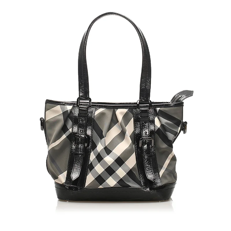 Color - Blocked Burberry Bags for a Bold StatementBurberry Supernova Check Canvas Shoulder Bag (SHG-11702)