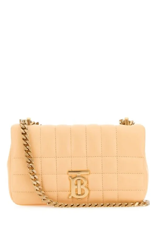 Easy - to - Clean Burberry Bags for Busy LifestylesBurberry Women Peach Leather Mini Lola Shoulder Bag