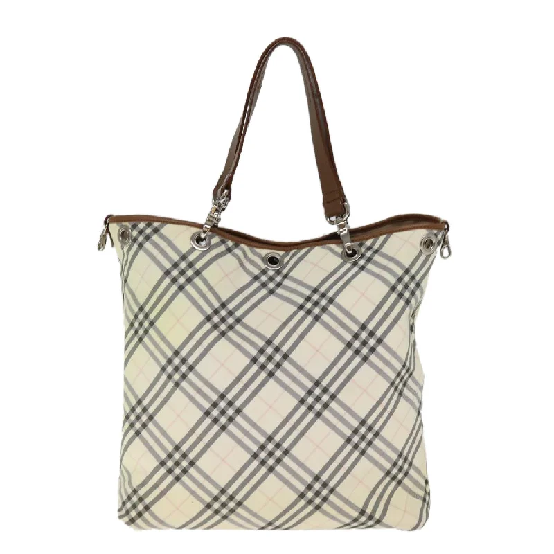 Compact Burberry Clutch Bags for WeddingsBURBERRY Nova Check Blue Label Tote Bag Canvas Reversible Beige  bs14692