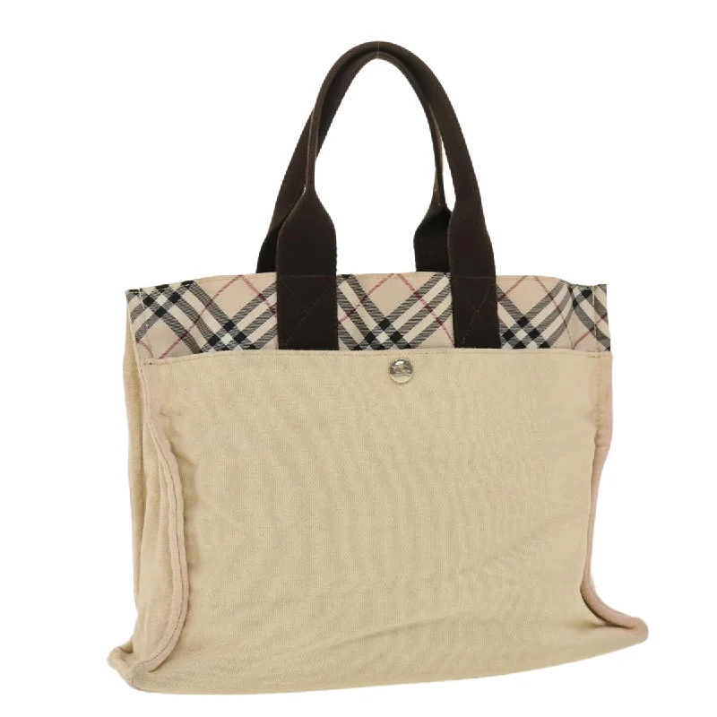 Statement - Making Oversized Burberry BagsBURBERRY Nova Check Blue Label Tote Bag Canvas Beige Auth yb078