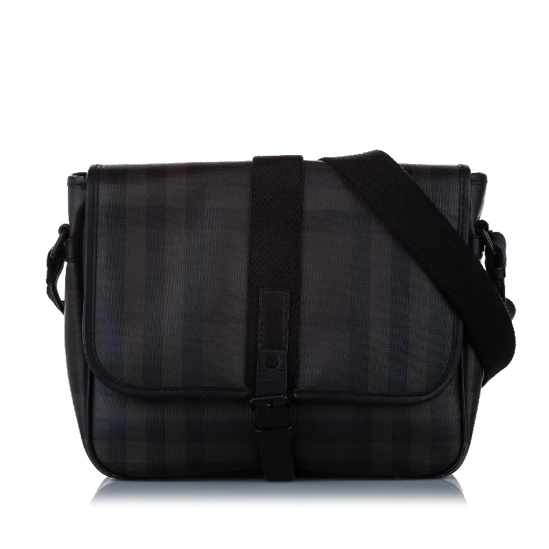 Breathable Burberry Gym Bags for WorkoutsBurberry Smoke Check Coated Canvas Crossbody (SHG-16098)