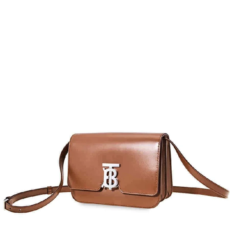 Dark - Hued Burberry Bags for a Sophisticated LookBurberry Small Leather TB Bag- Malt Brown 8010331