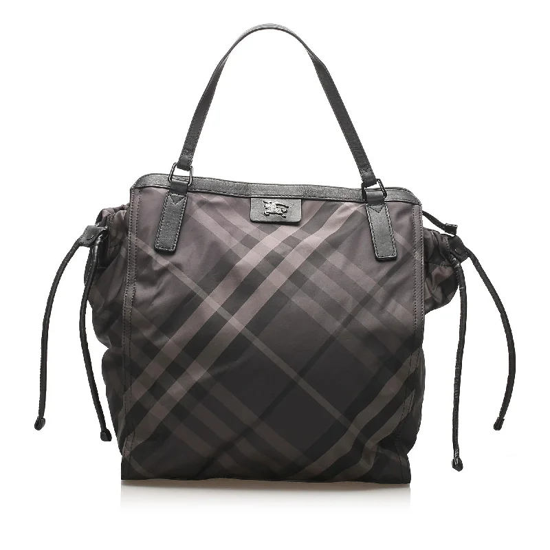 Travel - Approved Burberry Carry - on BagsBurberry Smoke Check Buckleigh Nylon Tote Bag (SHG-12349)