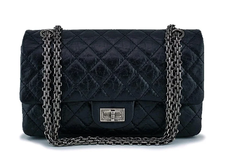 Chanel Quilted Leather Shoulder Bag for FashionistasChanel Black 225 2.55 Classic Reissue Flap Bag Small/Medium RHW