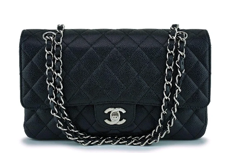 Chanel Chain Strap Handbag for Everyday UseChanel Black Caviar Classic Medium Double Flap Bag SHW