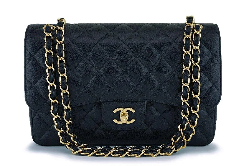 Chanel Medium Tote Bag for Office LadiesChanel Black Caviar Jumbo Classic Double Flap Bag GHW