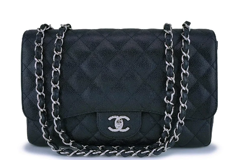 Chanel Small Crossbody Bag for TravelChanel Black Caviar Jumbo Classic Flap Bag SHW