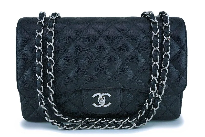 Chanel New Arrival Handbag with Gold HardwareChanel Black Caviar Jumbo Classic Flap Bag SHW