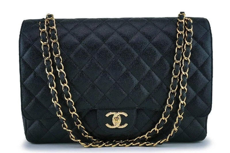 Chanel Colorful Handbag for Spring OutfitsChanel Black Caviar Maxi "Jumbo XL" Classic Double Flap Bag GHW